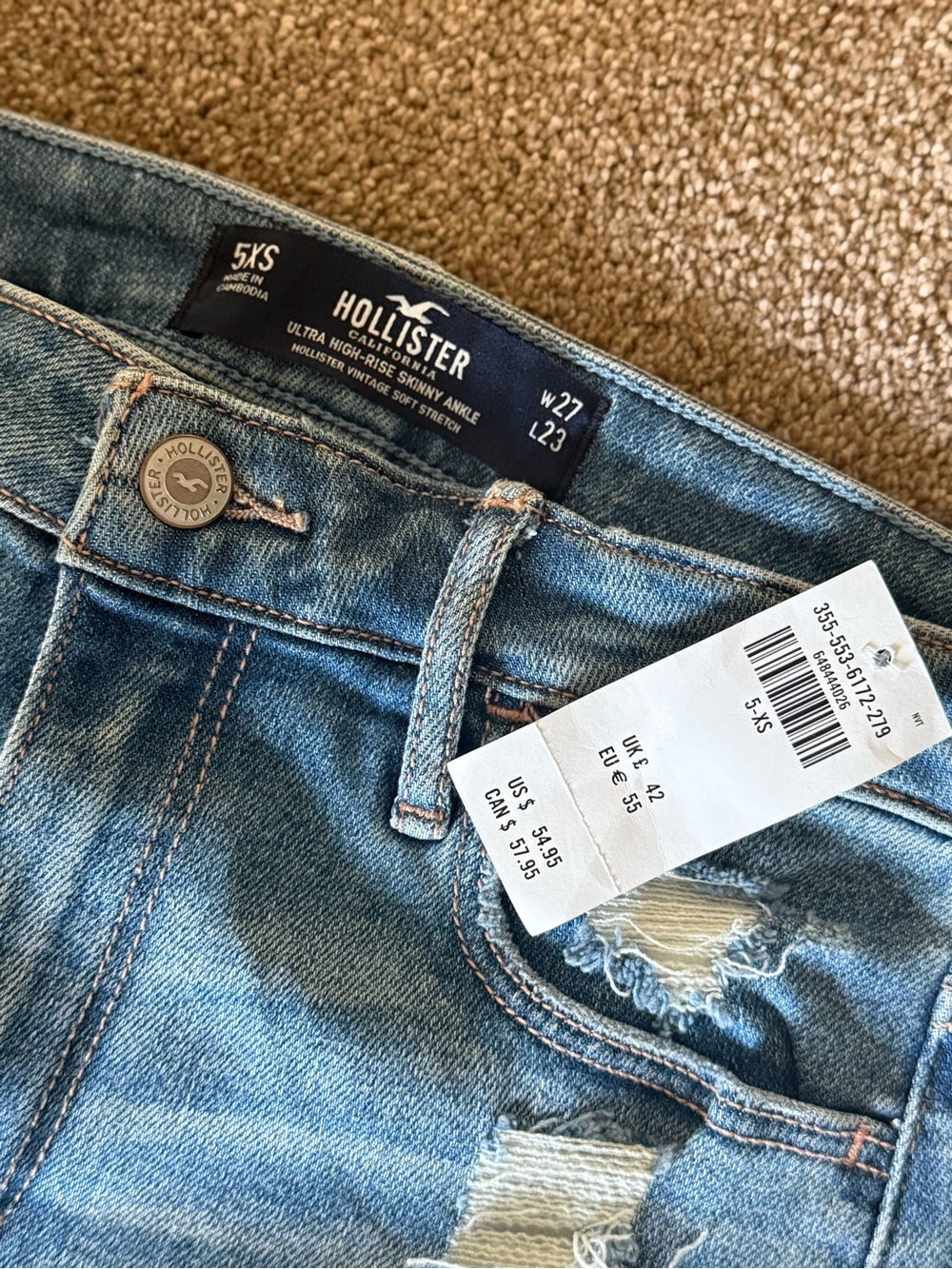 Hollister Women's Medium Wash High-Rise Skinny Jeans